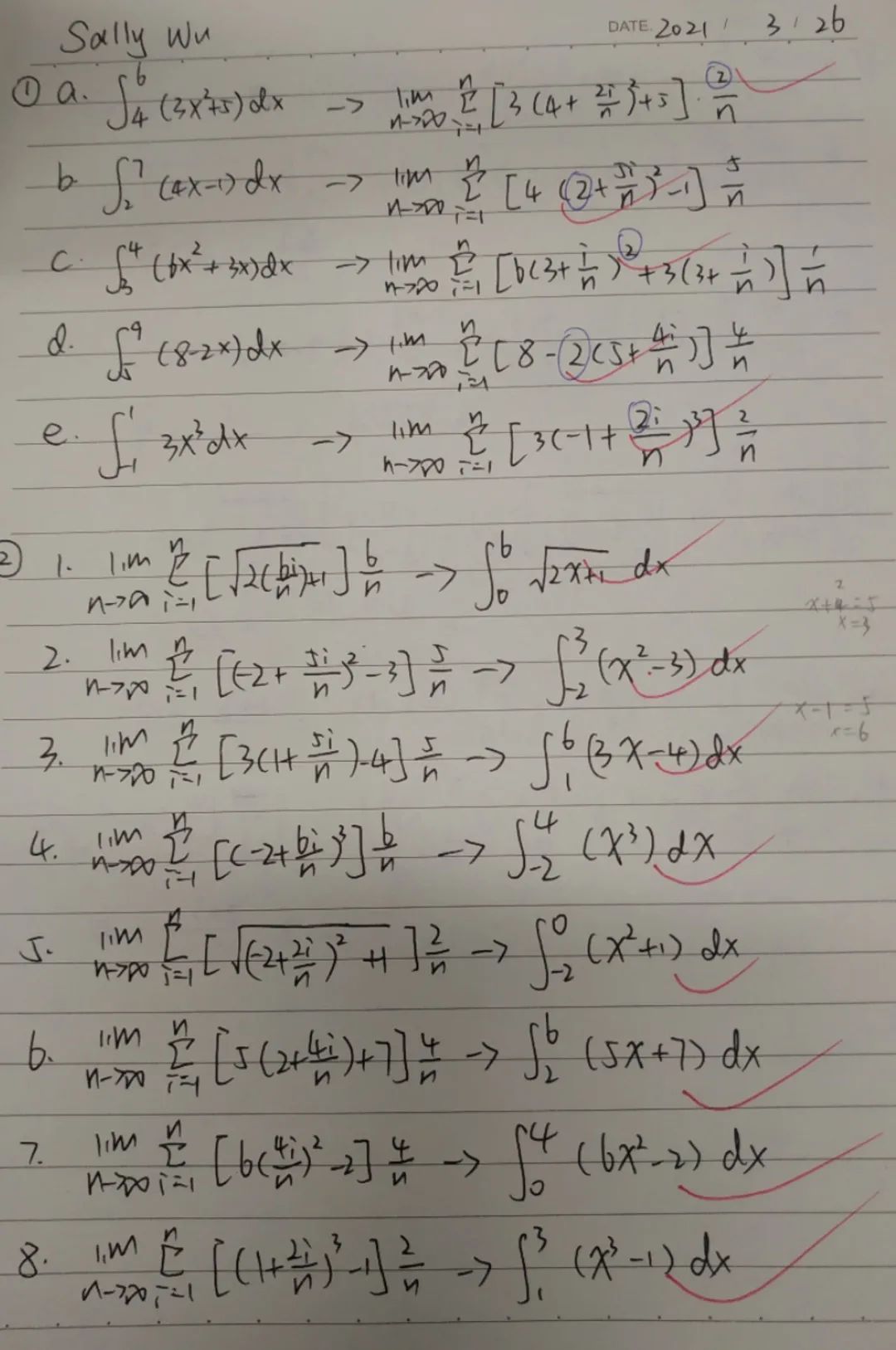 Sally Wu 微积分作业