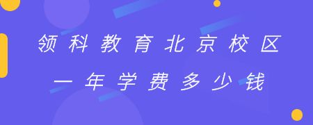 领科教育北京校区一年学费多少钱?