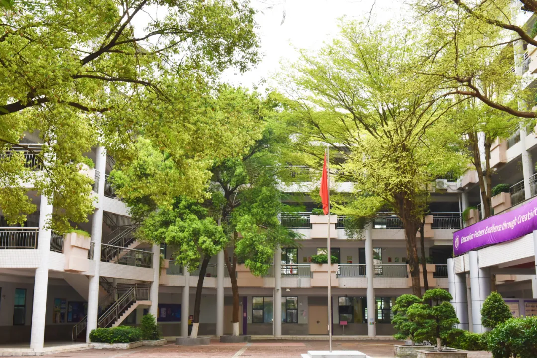学生代表 Harry 登台发言,结合自身在富源英美的学习经历