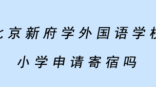 北京新府学外国语学校小学申请寄宿吗?