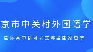 北京市中关村外国语学校国际高中都可以去哪些国家留学?