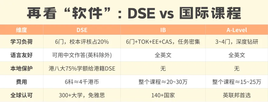 DSE是 唯一能用中文答题的国际考试 ,学习成本与难度双低