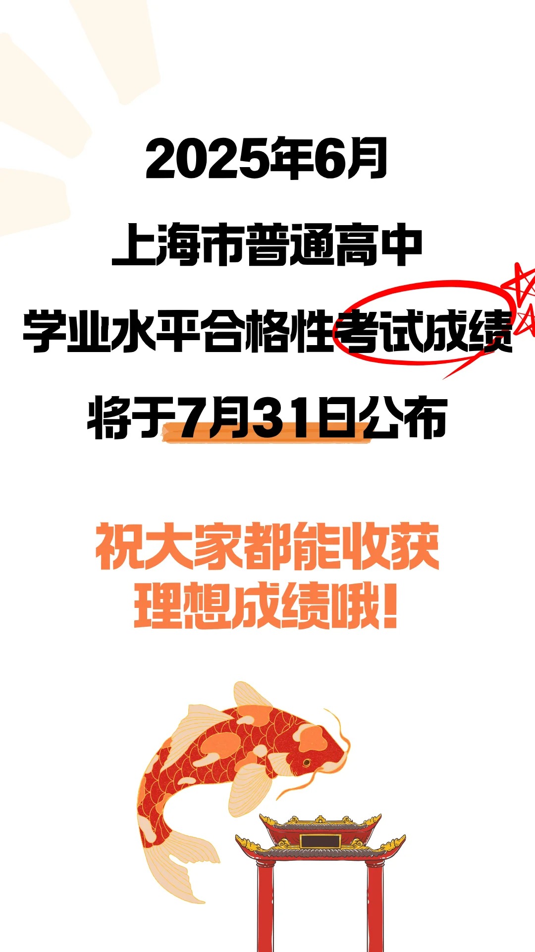 上海普通高中学业水平合格考试成绩将于7.31公布