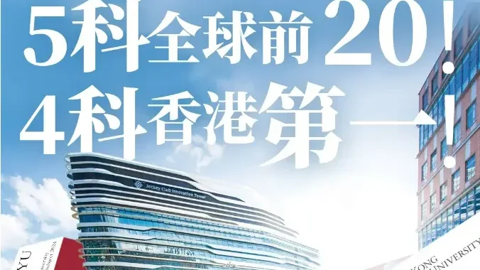 2024名校来了!香港第一!全球前二十!香港理工大学QS学科榜再刷新高