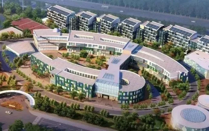 学校一期工程投资4.2个亿,占地118亩,建筑面积5.6万平米(图 4)