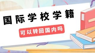 读了国际化学校学籍可以转回国内吗?